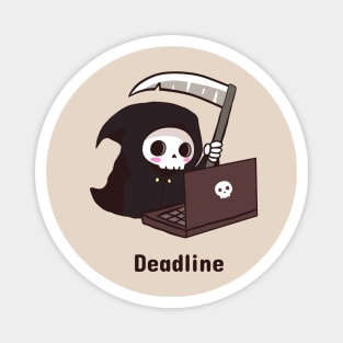 Grim reaper on a deadline Magnet